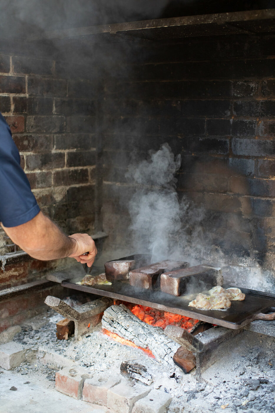Cloverdale chef Josh Chandler outdoor oven