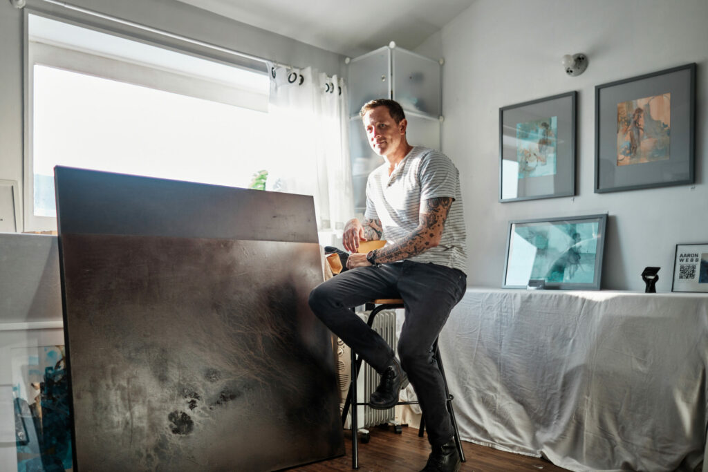 Petaluma artist Aaron Webb. (Kim Carroll/for Sonoma Magazine)