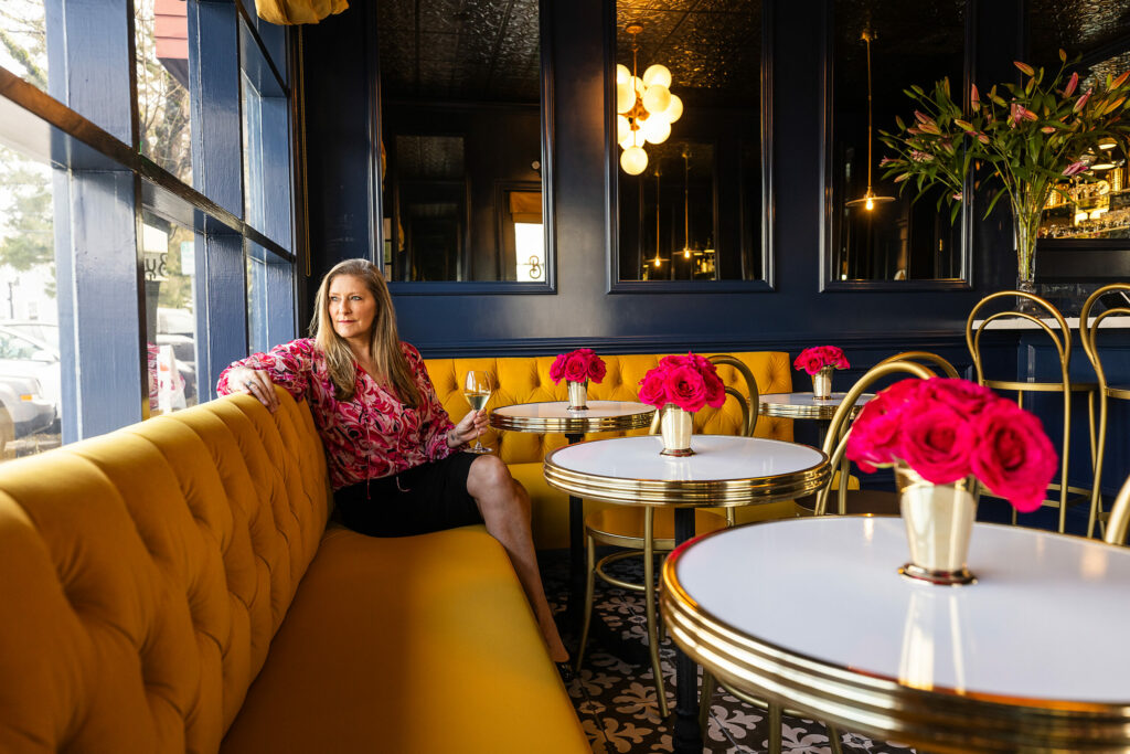 Owner Sarah Quider is finishing up the last construction permits in time to open The Bubble Bar on Valentine’s Day in Healdsburg. The tasting room will focus on champagnes, sparklers, cavas, proseccos and all things bubbles. Photo taken Monday, Feb. 5, 2024. (John Burgess / The Press Democrat)