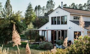 Winemaker Scot Bilbro and architectural designer Lisa Steinkamp's Healdsburg home. (Eileen Roche/Sonoma Magazine)