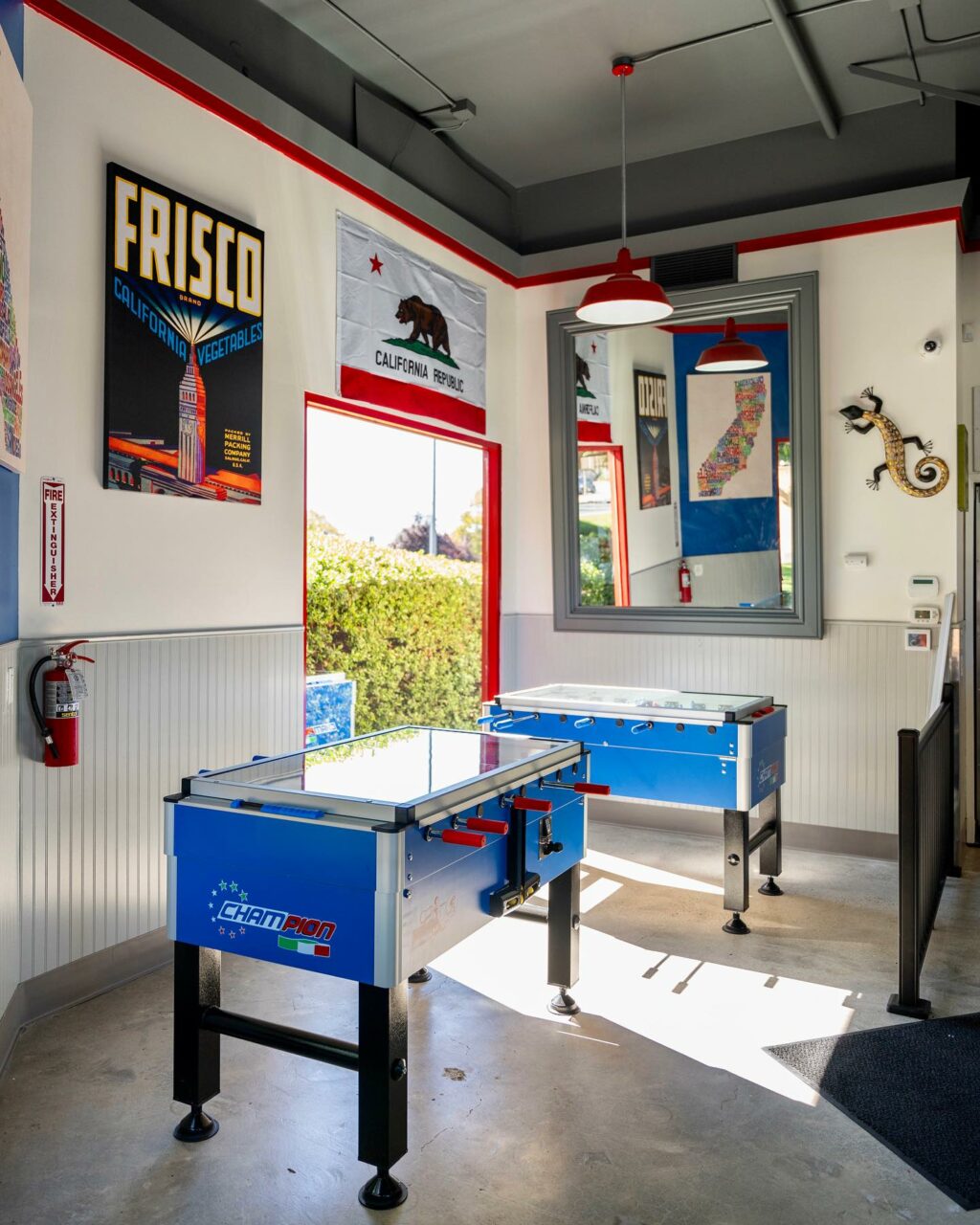 The interior of Acme Burger in east Petaluma, which includes foosball tables. (Acme Burger)