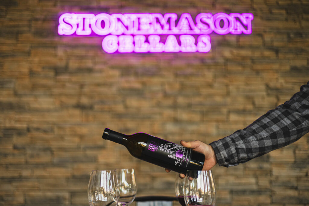 Newly opened Stonemason Cellars in downtown Santa Rosa features $30 flights of five wines and is open until 7 p.m. Sunday through Thursday and until 8 p.m. Friday and Saturday. (Courtesy of Stonemason Cellars)