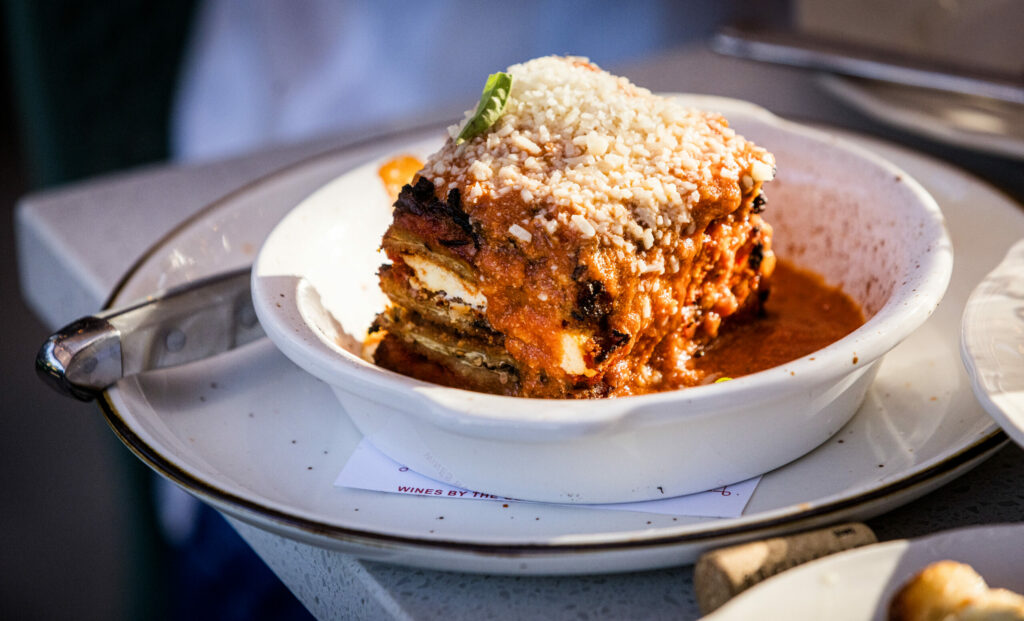 Eggplant Parm with vodka sauce, ricotta and mozzarella from Campanella Friday, September 6, 2024 in Sebastopol. (John Burgess / The Press Democrat)