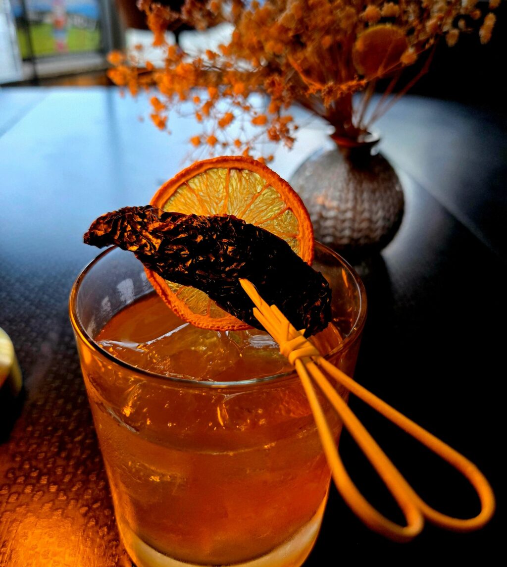 Ancho Chili Bourbon Old Fashioned by Barber Lee Spirits in Petaluma