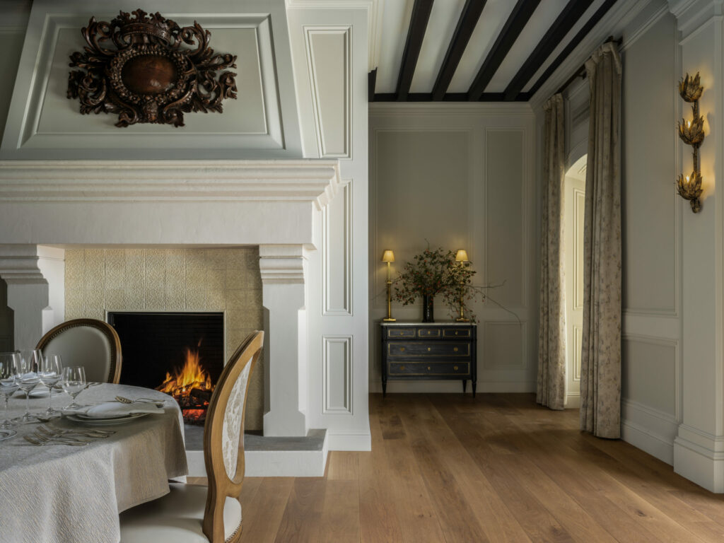 Fireplace at Jordan Winery in Healdsburg. (Christopher Stark)