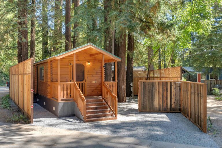 This tiny home in Guerneville with its own enclosed yard is currently listed for $124,900. (In D Sky Homes)