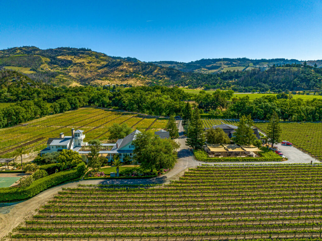 The Benessere Vineyards property in St. Helena is currently listed for $35 million. The land previously produced wines under the Charles Shaw label, which became the Trader Joe’s fan-favorite, “Two-buck Chuck.”(Daniel Wilson)