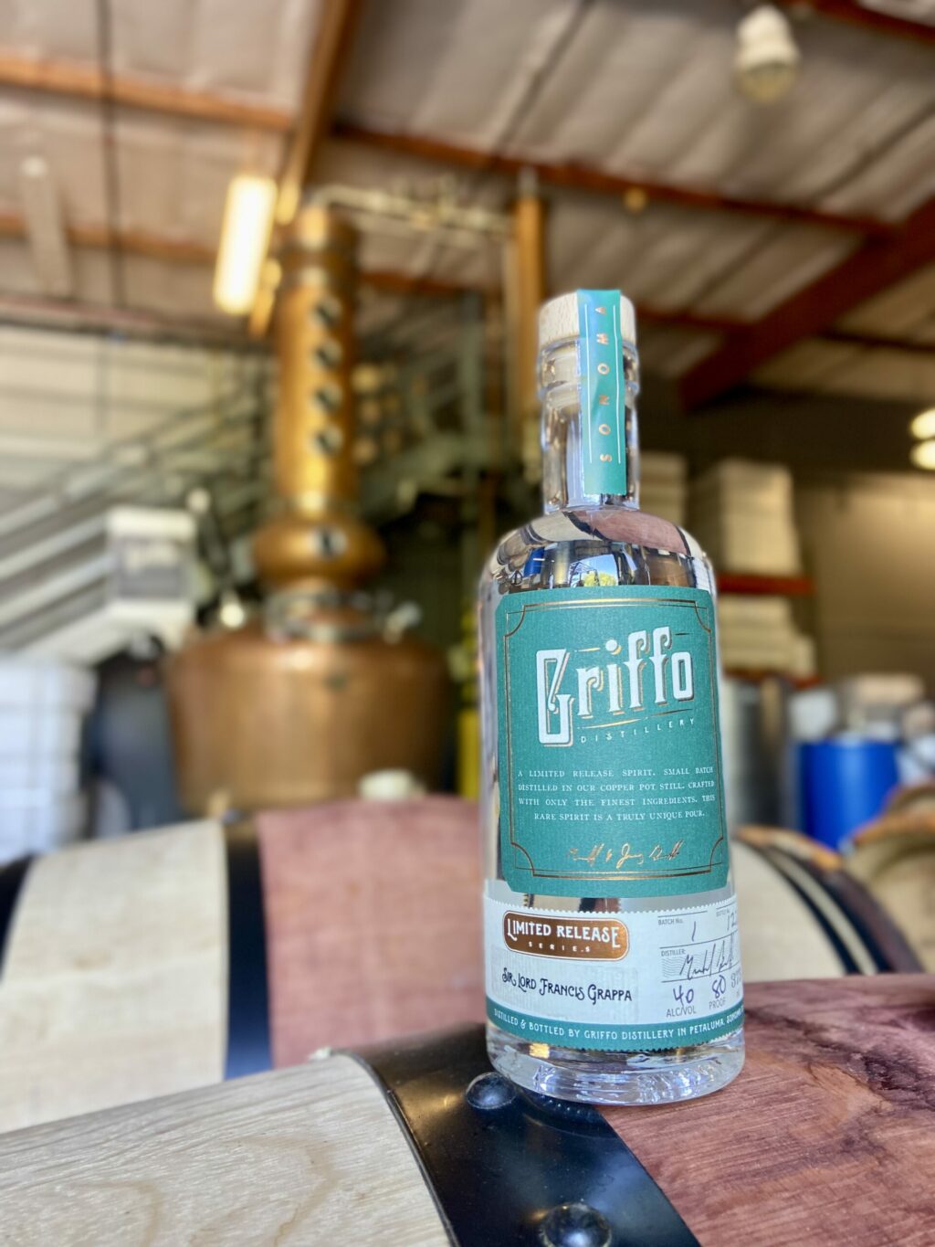 Griffo Distillery in Petaluma uses Pinot Noir pomace to produce their grappa. (Courtesy Griffo Distillery)