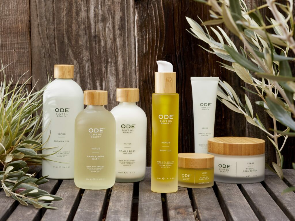 The Ode Verde Collection of body care products from McEvoy Ranch in Petaluma. (Courtesy of McEvoy Ranch)