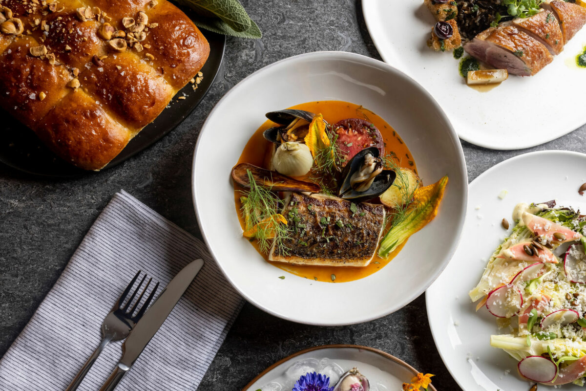 A spread of dishes from The Sea Ranch Lodge. (Stephanie Russo / Courtesy The Sea Ranch Lodge)
