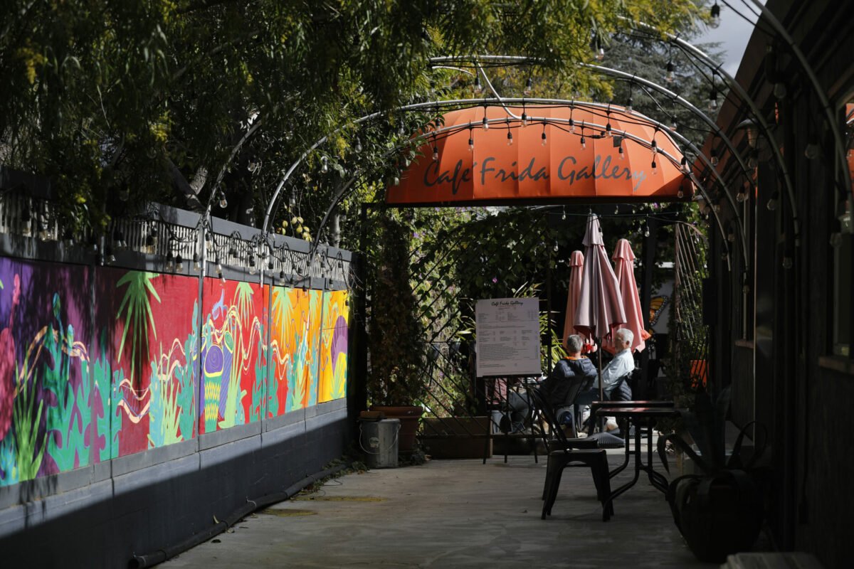 The entrance to Cafe Frida Gallery in Santa Rosa on Wednesday, Nov. 2, 2022. (Beth Schlanker/The Press Democrat)