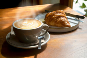 Coffee and a croissant. (Shutterstock)