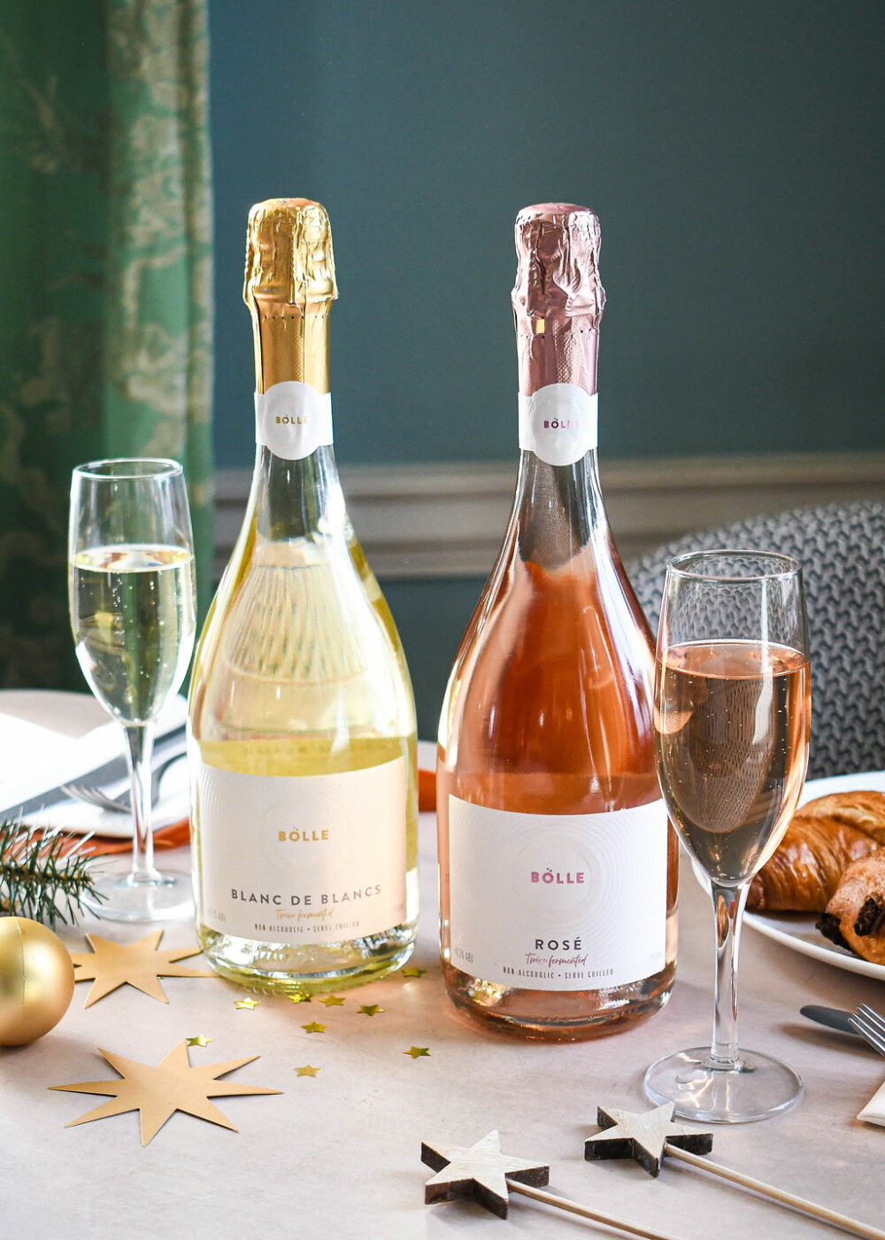 The pleasingly dry sparkling Bolle Blanc de Blancs and Rosé are so sci-fi that the crafting technique is patent pending. Most simply, the wines are dealcoholized using a double column vacuum distillation technique, then given a second fermentation, like Champagne or Prosecco. (Courtesy of Bolle)