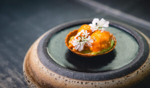 A dish at Cyrus restaurant in Geyserville. (J Evan)