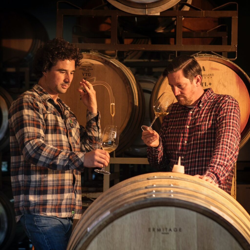 Michael Scorsone, left, and Palmer Emmitt of Emmitt-Scorsone Wines. (Courtesy Emmitt-Scorsone Wines)