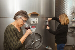 Pedroncelli Winery president Julie Pedroncelli St. John, left, works closely with winemaker Montse Reece, right, to craft the Geyserville winery's bottlings. (Pedroncelli Winery)