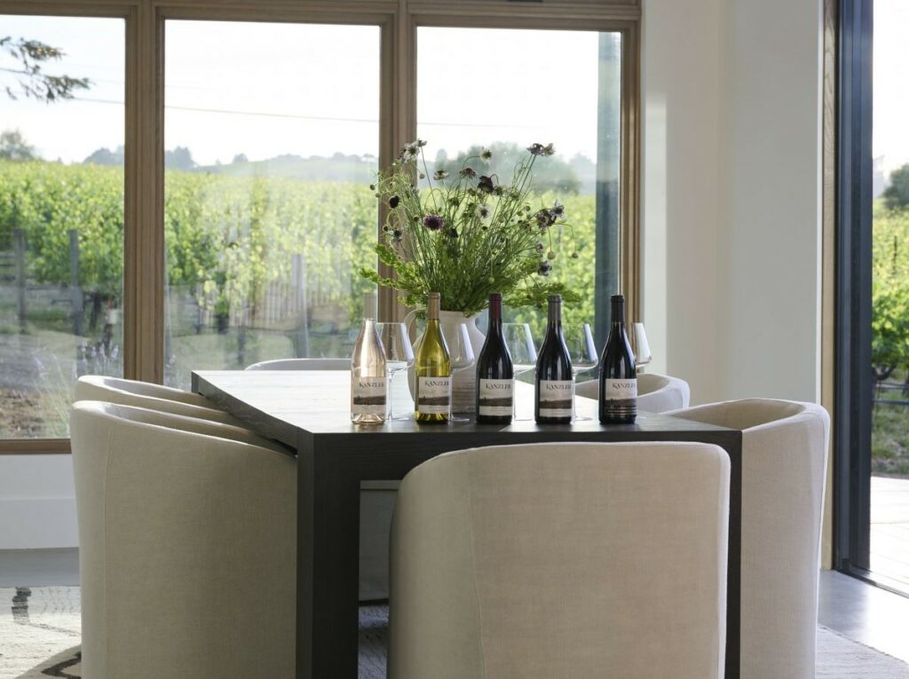 Inside the new Kanzler Estate tasting room in Sebastopol. (Courtesy of Yoni Goldberg)