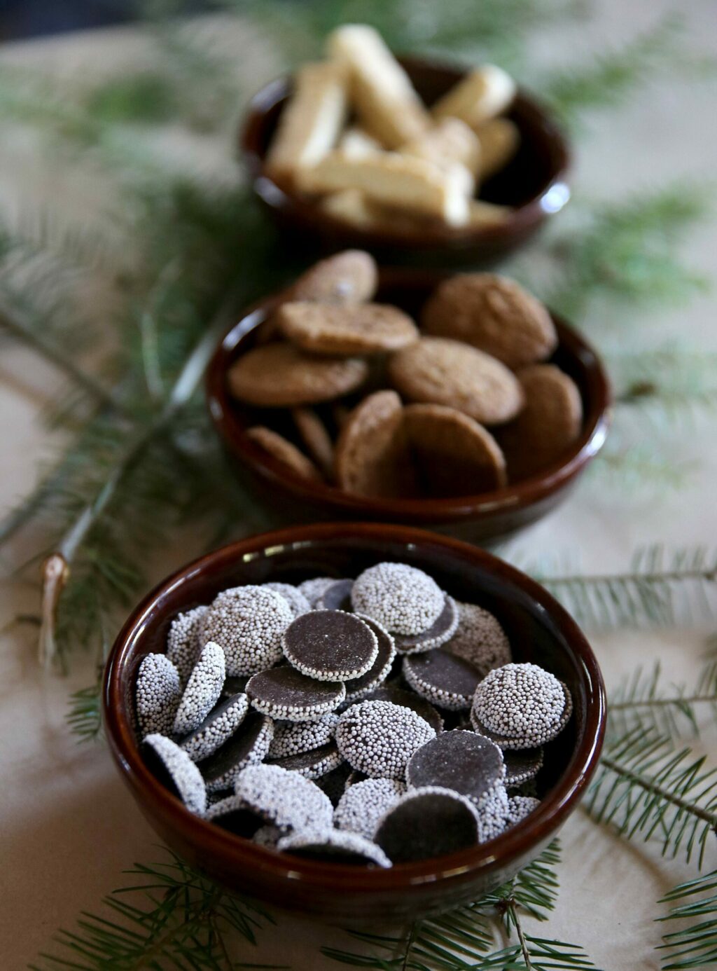 Cookies and candy were provided to guests as part of 'The Great Charlie Brown Christmas Tree Hunt' hosted by LandPaths at Riddell Preserve west of Healdsburg on Sunday, December 2, 2018. (BETH SCHLANKER/ The Press Democrat)