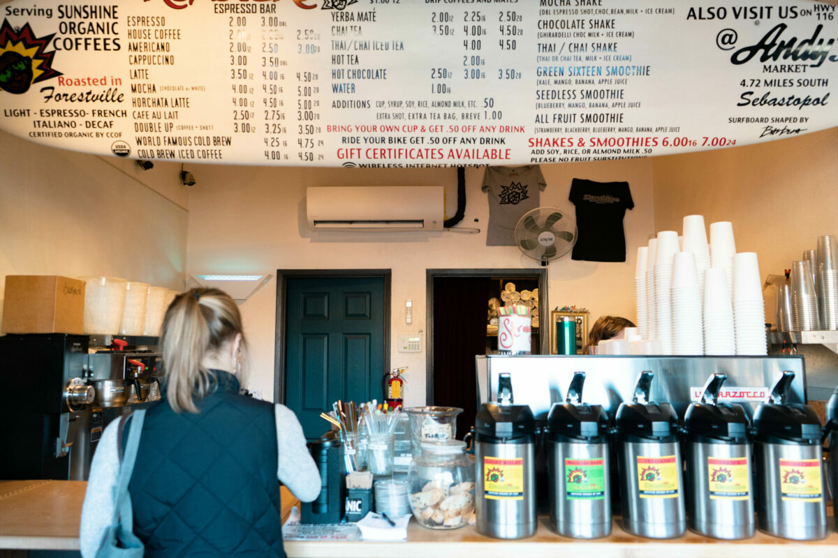 Sunshine Organic Coffee Roasters in Forestville. (Courtesy Sonoma County Tourism)