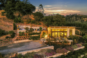 A modern home perched on 2.7 hillside acres above Glen Ellen is currently listed for $1,855,000.(Sam Bennett Media / Sotheby’s International Realty)