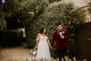 Angelina and Josue Lagunas at their wedding in Santa Rosa. (Erin Perkins)