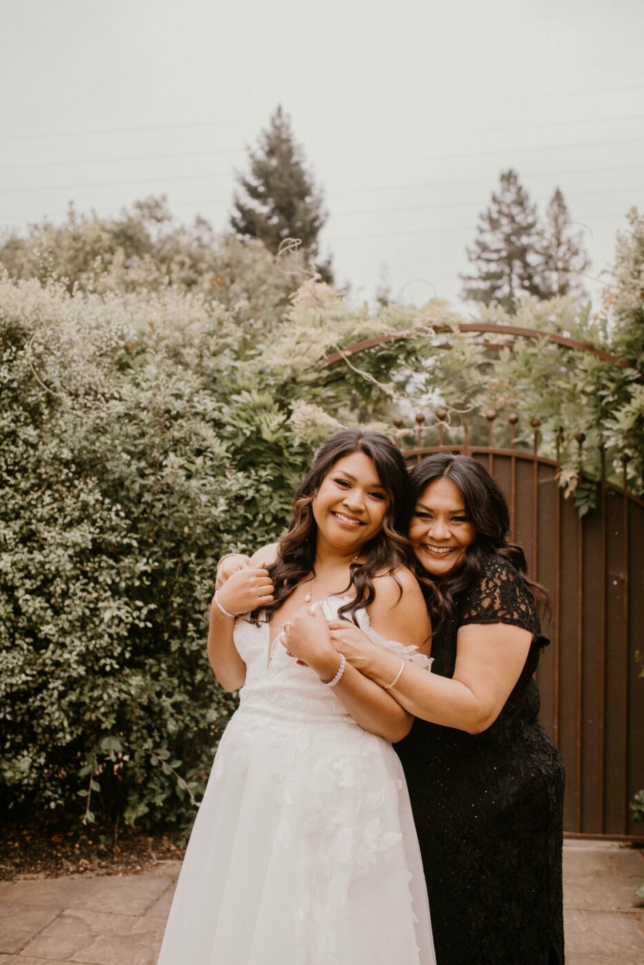Angelina Lagunas , left, during her wedding ceremony in Santa Rosa. (Erin Perkins)