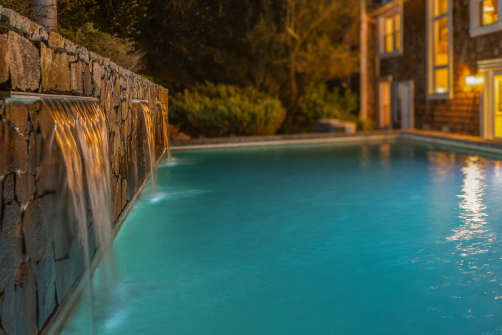 Fountains and pool. (Jan Pechbrenner / Sotheby's International Realty)