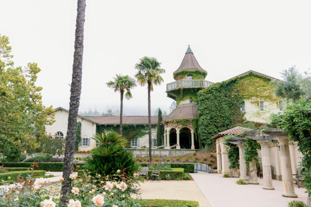 Dylan Hunn and Jason Teplitz's wedding ceremony took place at Chateau St. Jean in Kenwood. (Kathryn White)