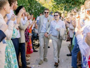 Jason Teplitz and Dylan Hunn at their wedding ceremony in Kenwood. (Kathryn White)