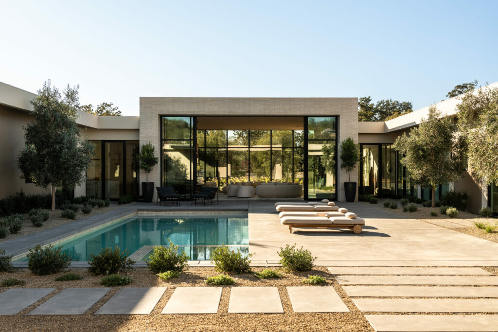 This newly built five-bedroom, five-bathroom estate and guest house on two acres in Sonoma is currently listed for $15,500,000. (Mike Battey)