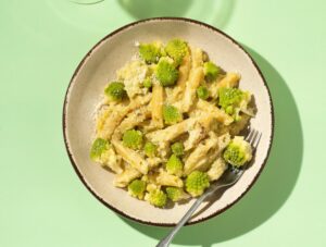 Romanesco's sweet, nutty and earthy flavors shine in a comforting pasta dish. (UliAb / Shutterstock)