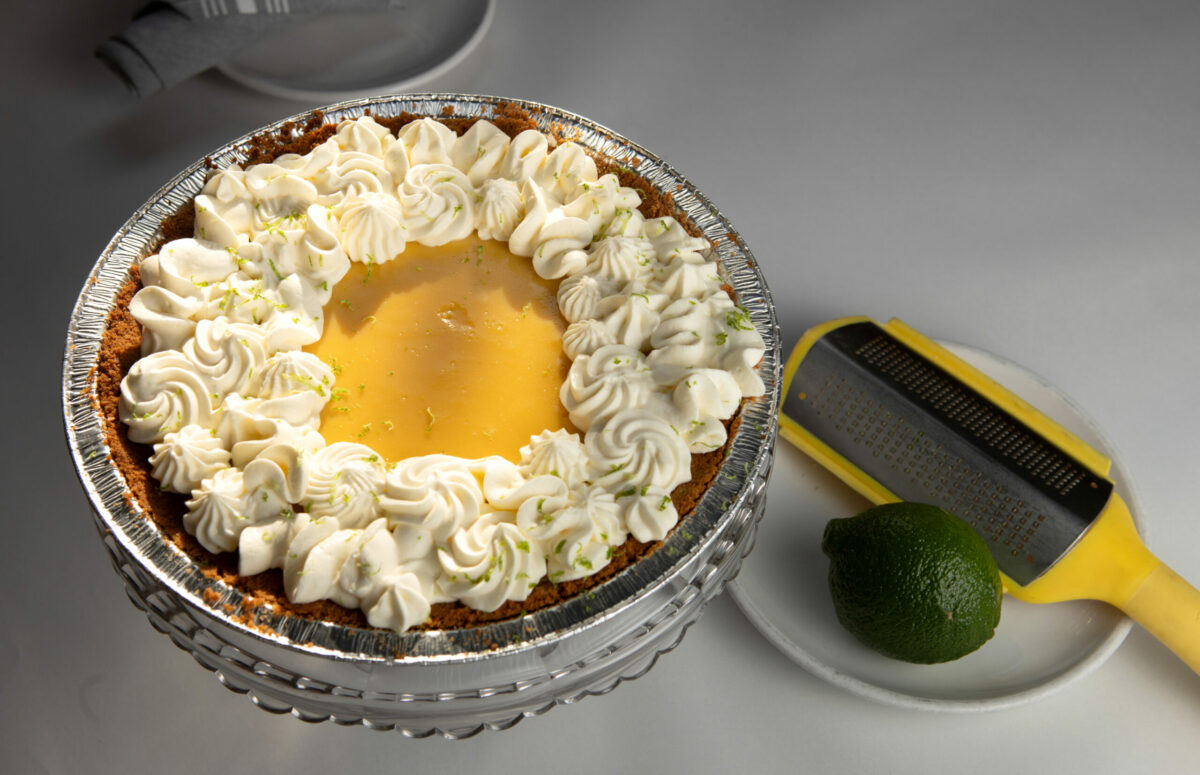 Passion Fruit pie at Hazel Restaurant in Occidental, Friday, January 24, 2025. Pies at Hazel are baked once a week every Friday. (Darryl Bush / For The Press Democrat)