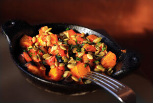 Roasted Red Kuri with Harissa and Roasted Pepitas from the Glen Ellen Star restaurant. (John Burgess / The Press Democrat)