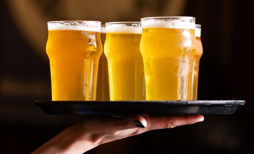 The 21st annual release of the Russian River Brewing Co Pliny the Younger triple IPA Friday morning March 21, 2025 in downtown Santa Rosa. (John Burgess / The Press Democrat)