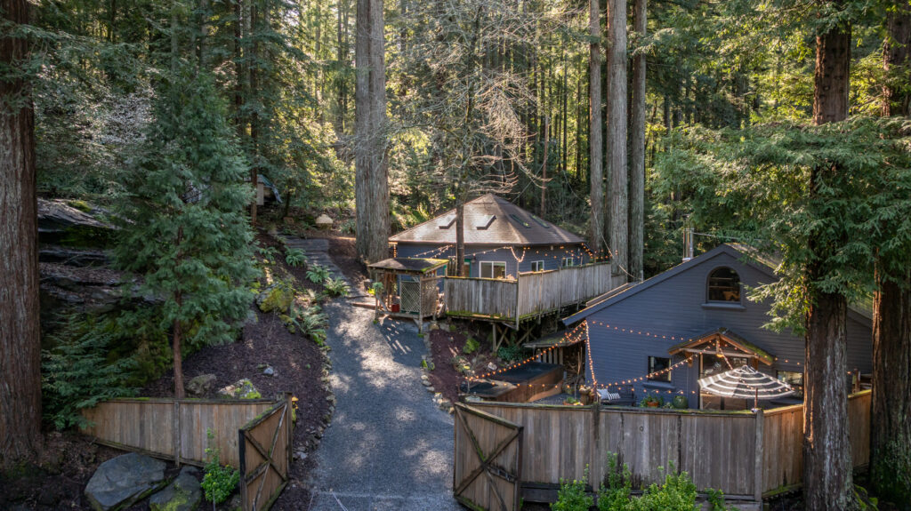 A former church and parsonage in Camp Meeker, converted into a home and cottage, are currently listed for $1,295,000.(Darren Loveland)