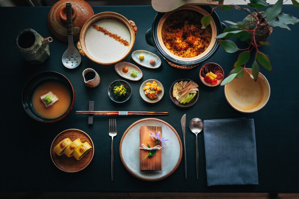 A dinner spread at SingleThread in Healdsburg. (John Troxell / Sonoma County Tourism)