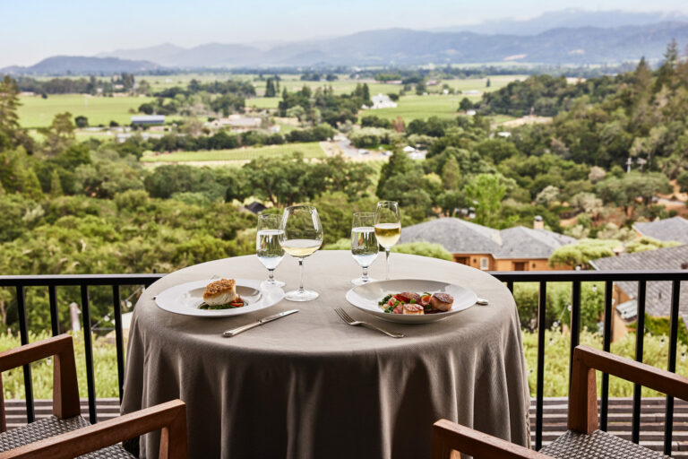 Dining al fresco at The Restaurant at Auberge de Soleil in Rutherford. (The Ingalls)