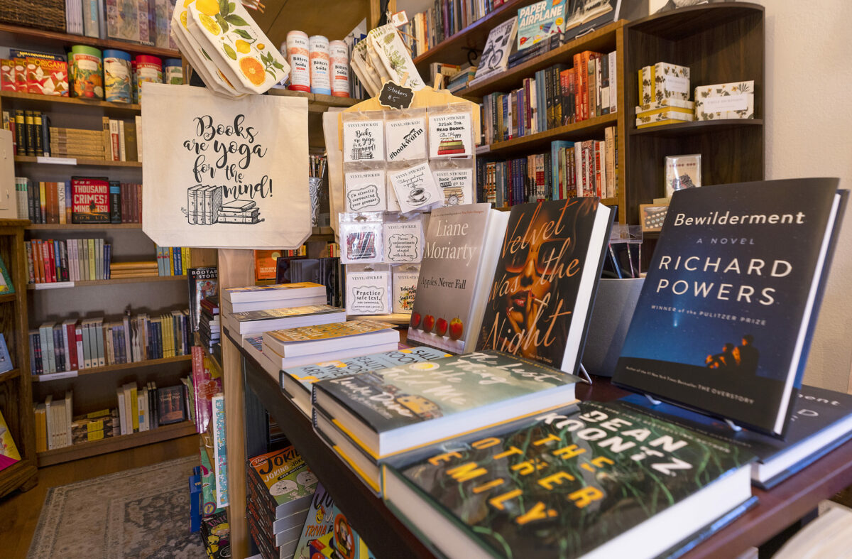 Stephanie Culen, owner of Poet's Corner Book Shop, relies on an eclectic collection of hard to find products in there tiny, 275-square-foot store in Duncans Mills on Thursday, September 30, 2021. (John Burgess/The Press Democrat)