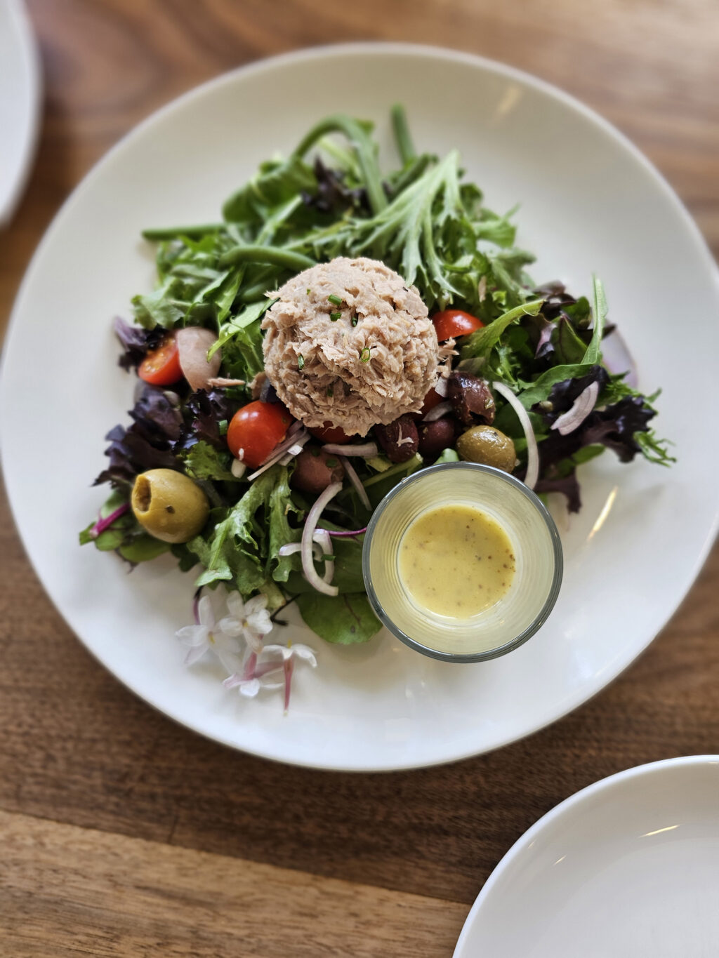 Salade nicoise on the brunch menu at Sarmentine Bakery in Petaluma. (Heather Irwin / The Press Democrat)