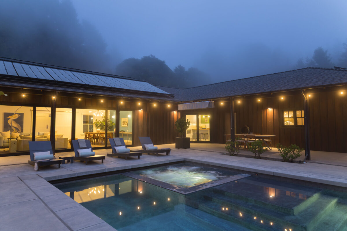 Courtyard with pool and spa. (Peter Lyons)