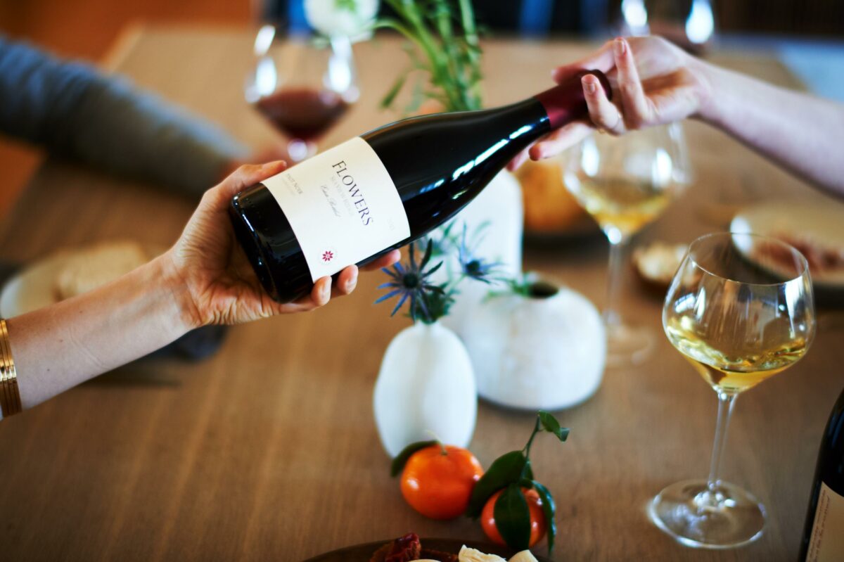 At House of Flowers’ 15.5-acre estate, guests can taste winemaker Chantal Forthun’s highly expressive wines in the architecturally impressive hospitality house or in the lush gardens beneath the redwoods. (Flowers Vineyards & Winery)