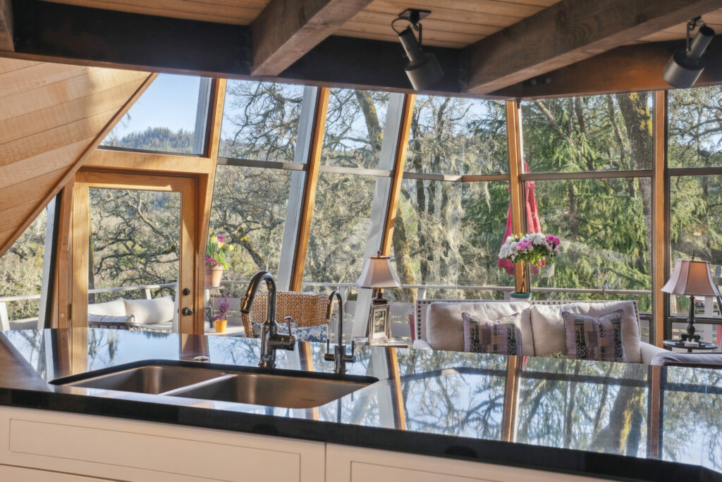 Views from the kitchen. (Open Homes Photography)