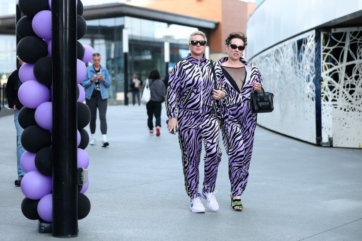SAN FRANCISCO, CALIFORNIA - MAY 16: Fans walk to the Chase Center before the Golden State Valkyries game against the Los Angeles Sparks on May 16, 2025 in San Francisco, California. The Valkyries first game in their inaugural season. (Photo by Ezra Shaw/Getty Images)