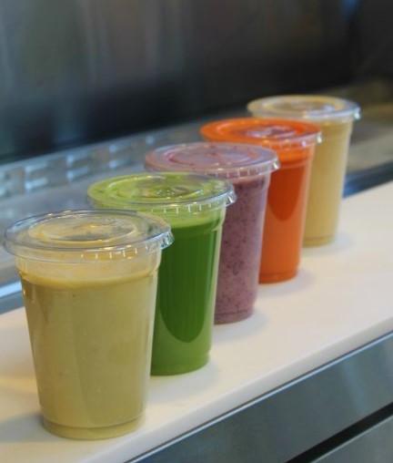 A lineup of smoothies from The Local in Petaluma. (The Local)