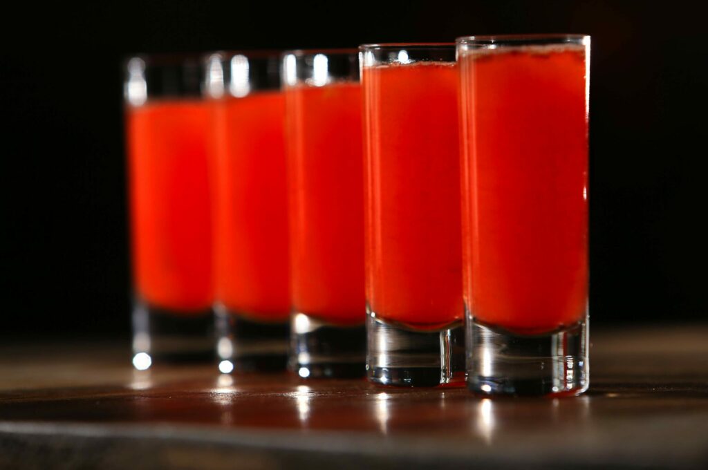 Watermelon juice by Wes Coffman of Juice on the Square in Santa Rosa. (Christopher Chung/ The Press Democrat)