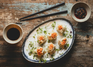 Shrimp and pork shumai from dim sum specialist Michelle Wood, the new owner of Jimtown Store, at her home in Santa Rosa, Friday, Jan. 24, 2025. (John Burgess / The Press Democrat)
