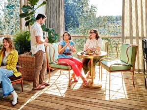 Customers dine at Little Saint in Healdsburg, a temple to the union of plant-based food, wine and live music. (Kim Carroll)