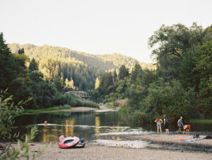 Johnson’s Beach in Guerneville along the Russian River. (Eileen Roche / Sonoma Magazine)