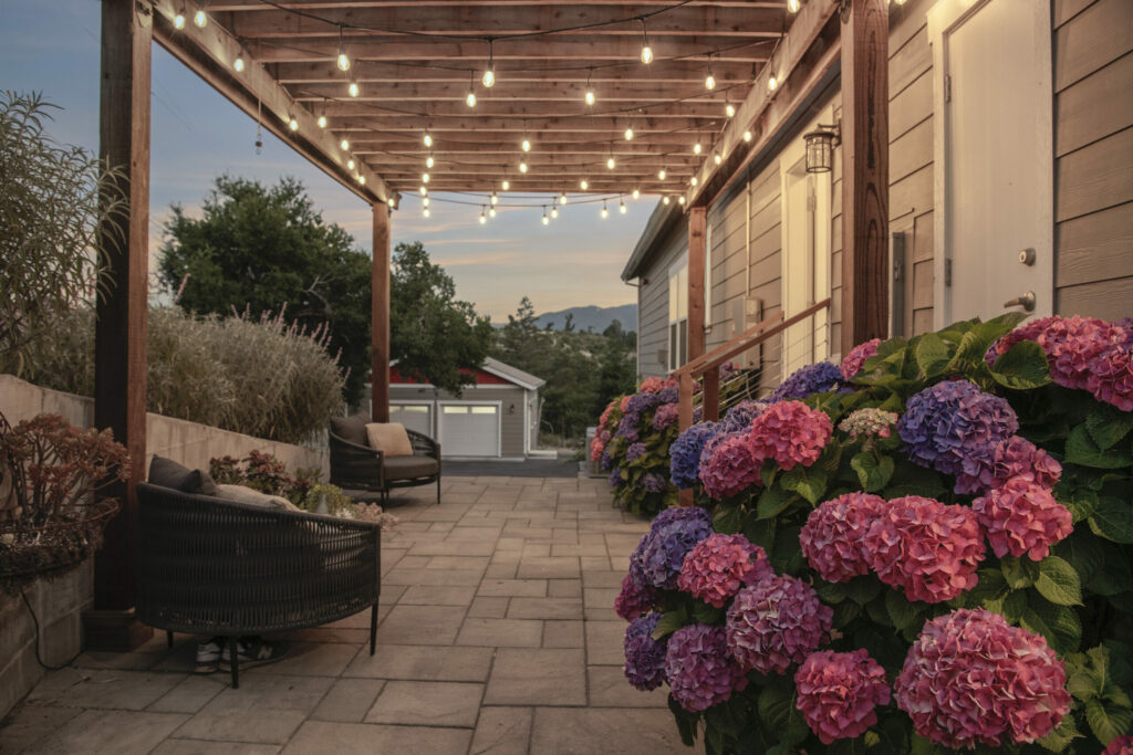 Covered patio. (Michael Lounibos)