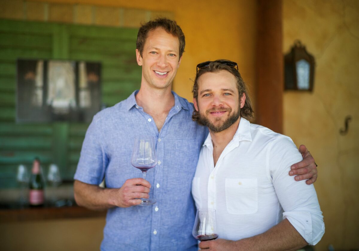 From left, Christopher Strieter and Max Thieriot of Senses Wines. (Jak Wonderly/Senses Wines)